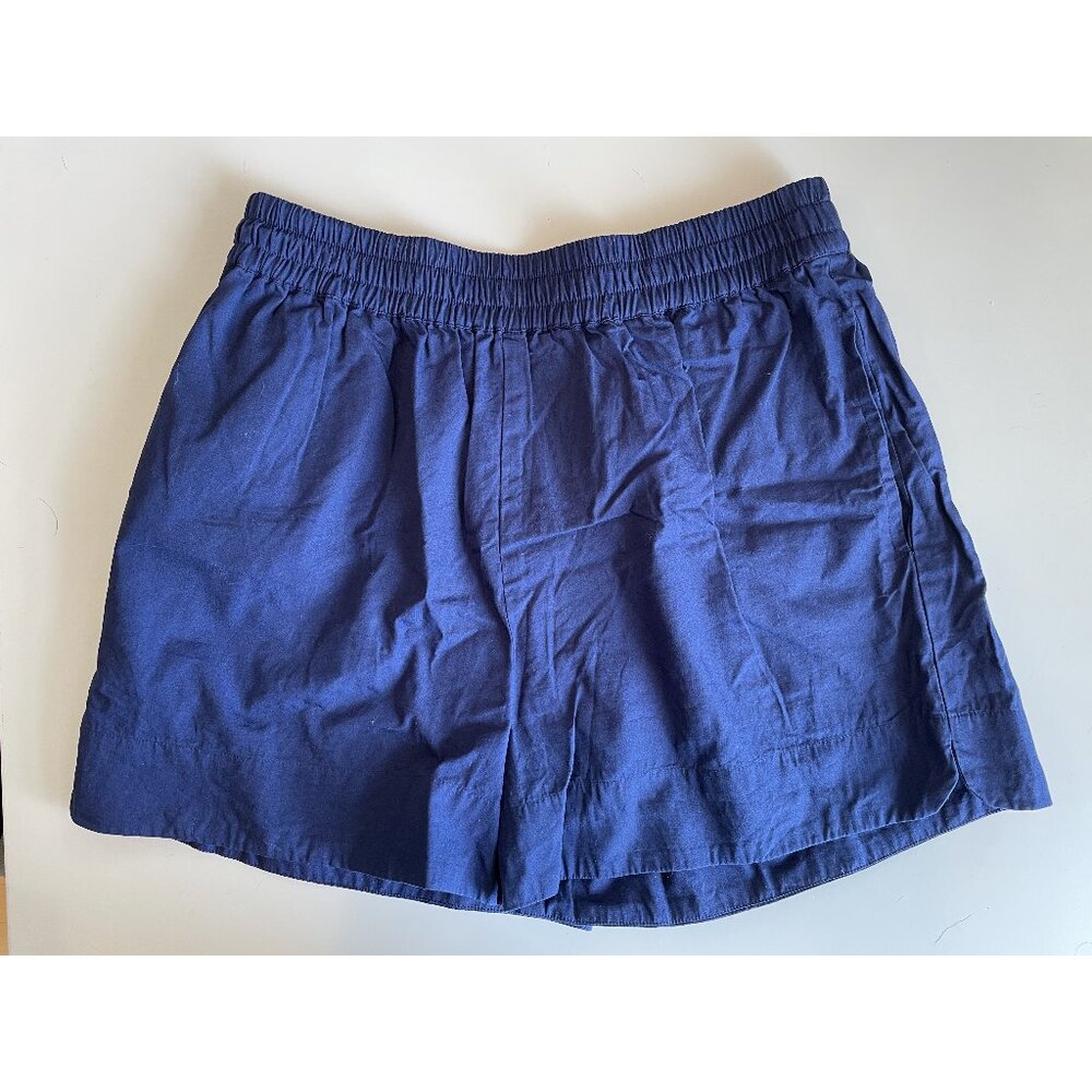For Days blue cotton poplin pull-on shorts, size XS